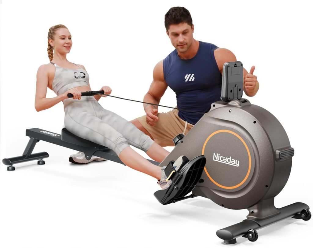 Niceday Rowing Machine, Magnetic Rower Machine with 16 Resistance Levels, 350LBS Loading Capacity