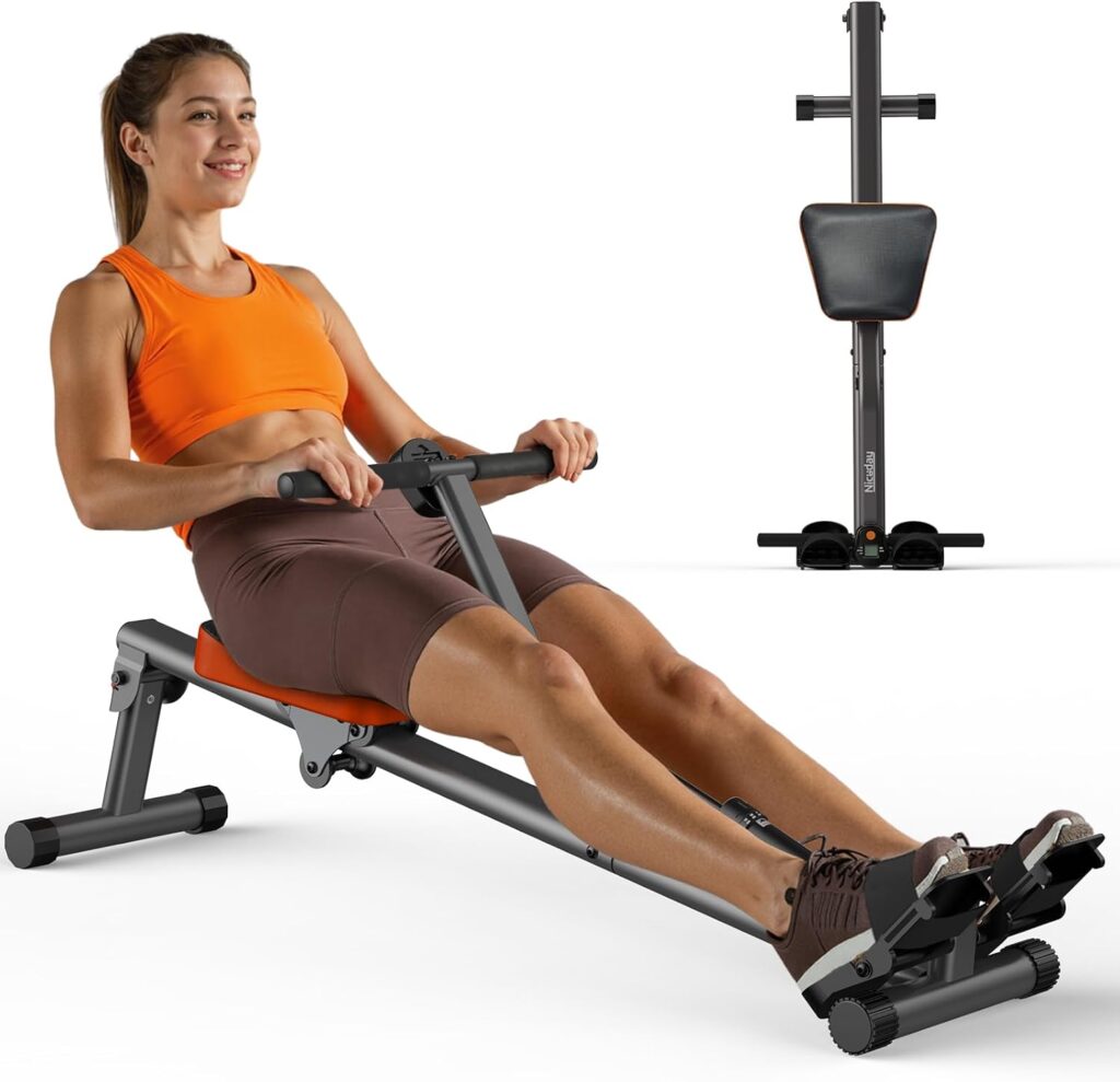 Niceday Rowing Machine, Hydraulic Rower Machine with 16 Resistance Levels, 300LBS Loading Capacity